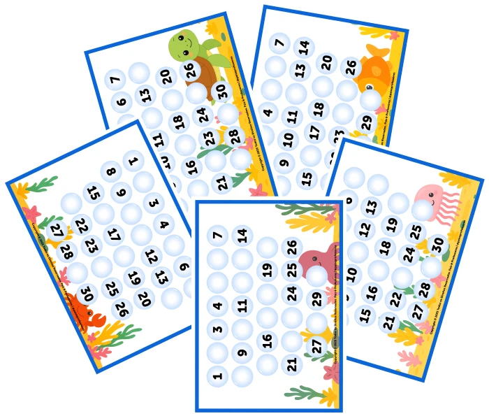 BONUS N° 5 : COMPTER SOUS LA MER