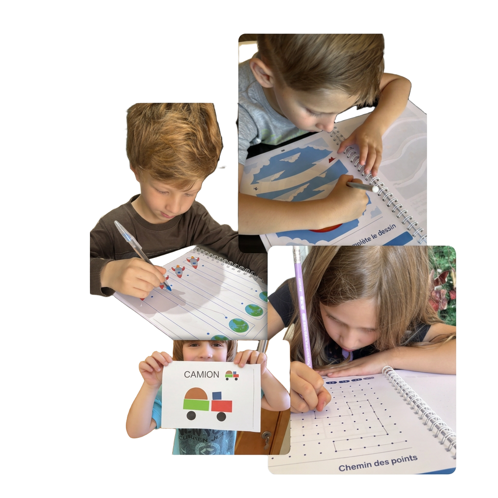 Des enfants utilisant le matériel